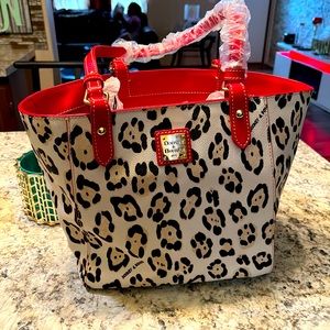 dooney and bourke leopard janie tote